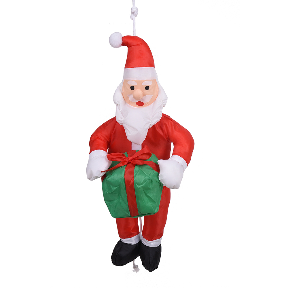 60CM Santa claus climbing on rope /ladder/present/candycane/swing