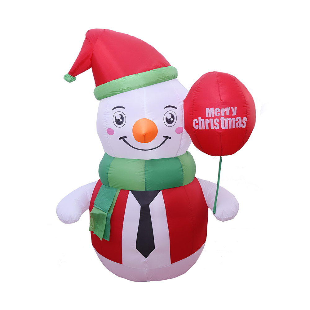 180cm Christmas inflatable air-balloon snowman outdoor decoration （built-in led）