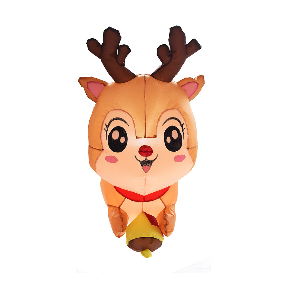 90cm Christmas inflatable decoration outdoor reindeer lean out from window  （built-in led）