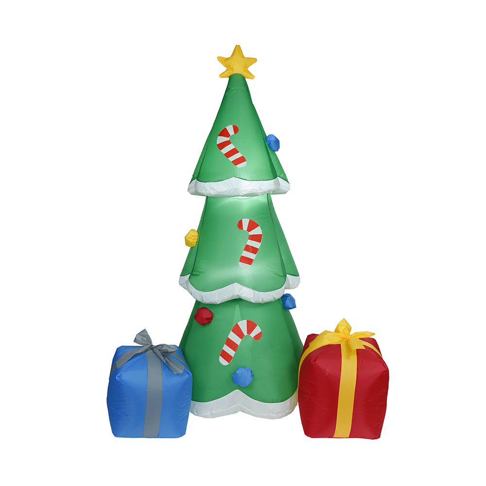 180cm Christmas Inflatable tree with presents outdoor decoration （Built-in LED）