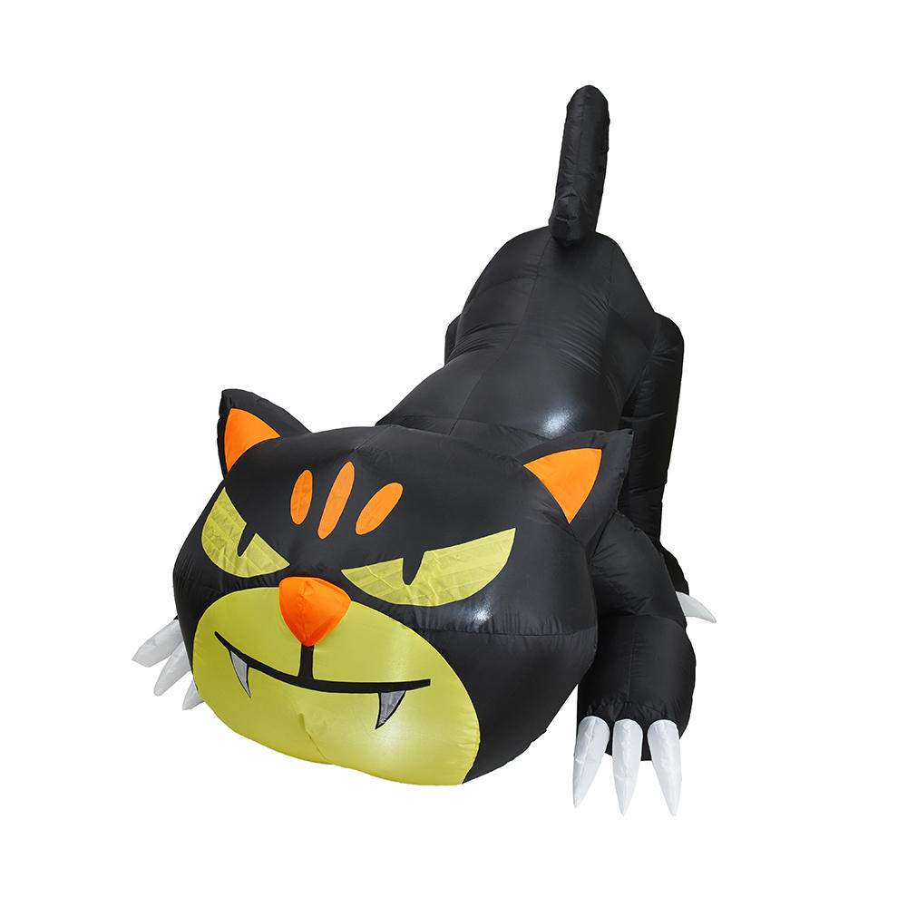 180cm Halloween inflatable black cat inflatable（built-in led）