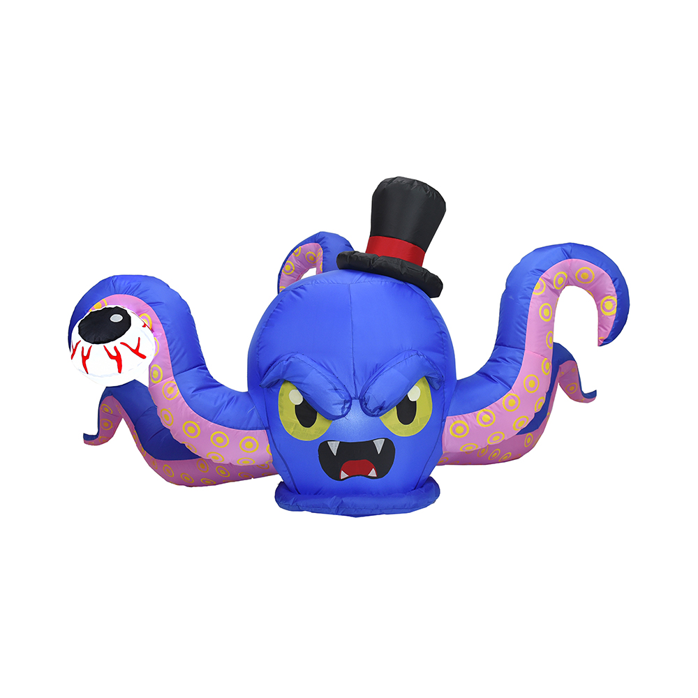 210cm Halloween inflatable octopus outdoor decoration （built-in led）