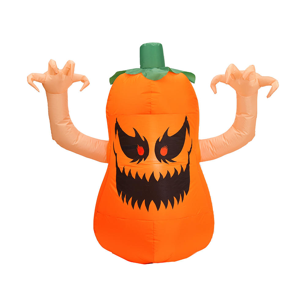 120cm Halloween inflatable pumpkin ghost outdoor decoration （built-in led）